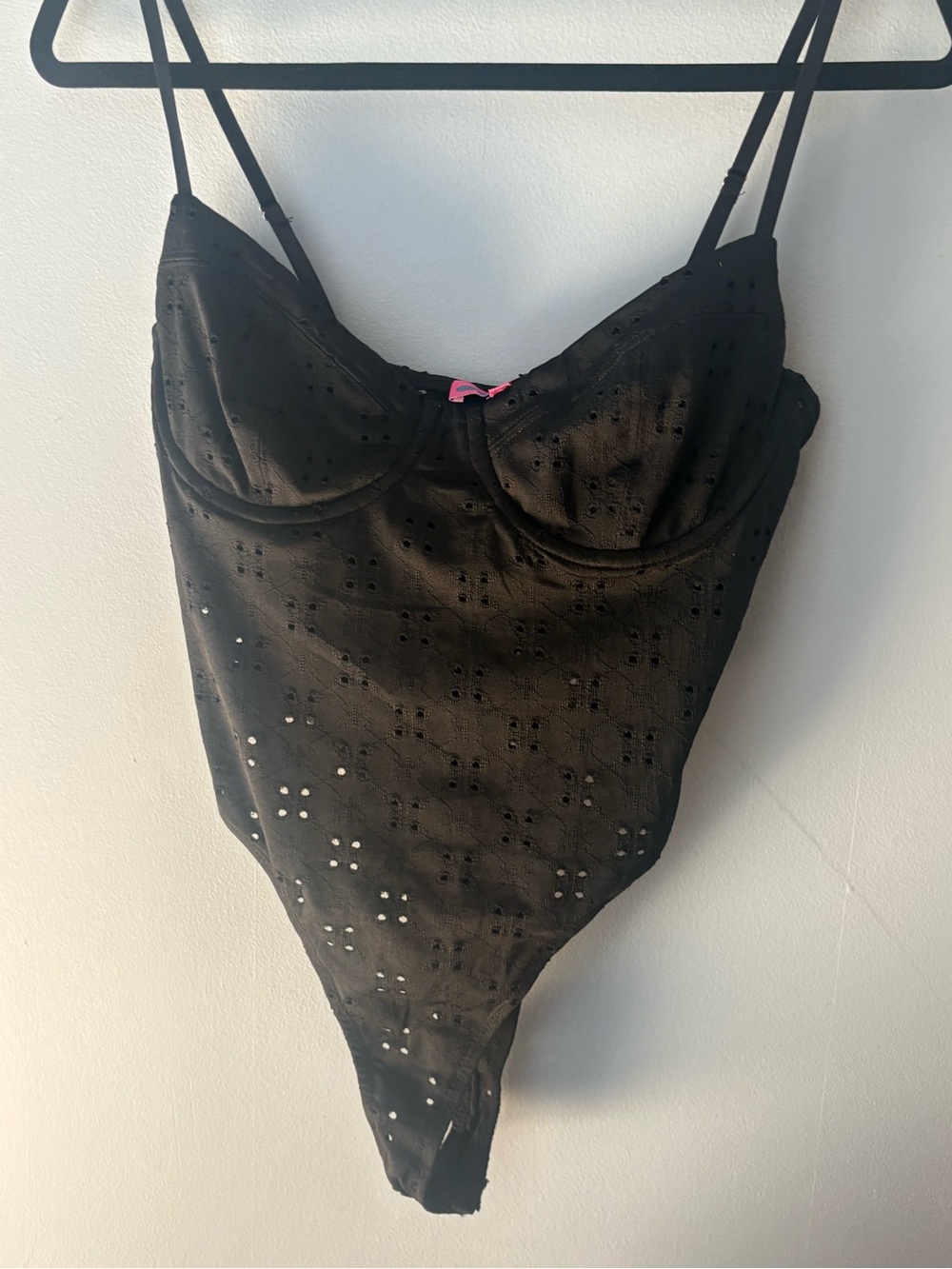 Edikted Women’s Black Eyelet Bodysuit